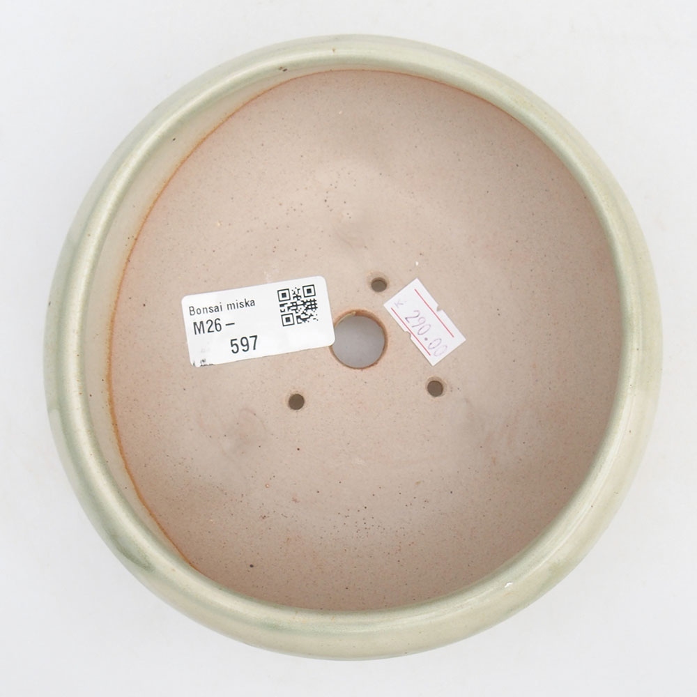Ceramiczna miska do bonsai 14 x 14 x 6,5 cm, zielona