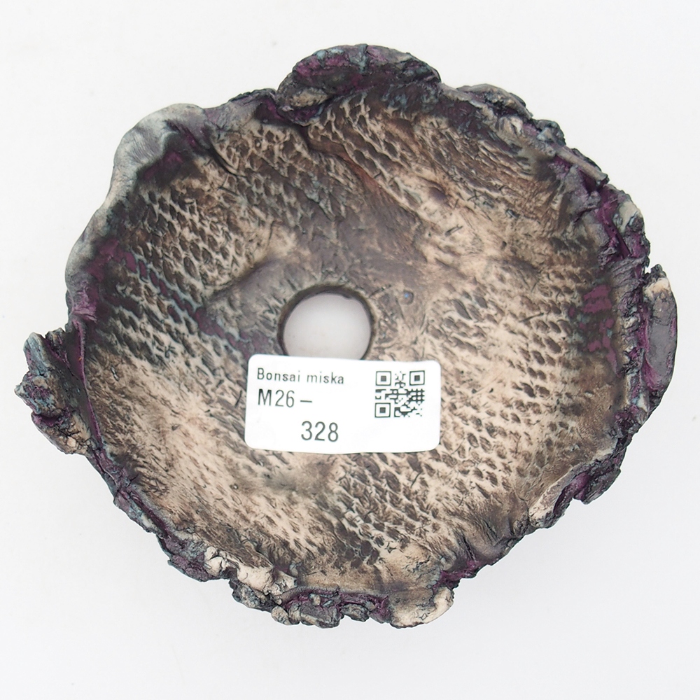 Ceramiczna muszla 11 x 10 x 6 cm, kolor fioletowy