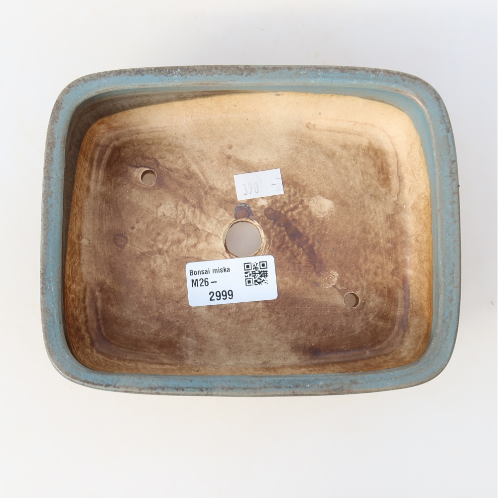 Ceramiczna miska do bonsai 17 x 13,5 x 4,5 cm, kolor niebieski