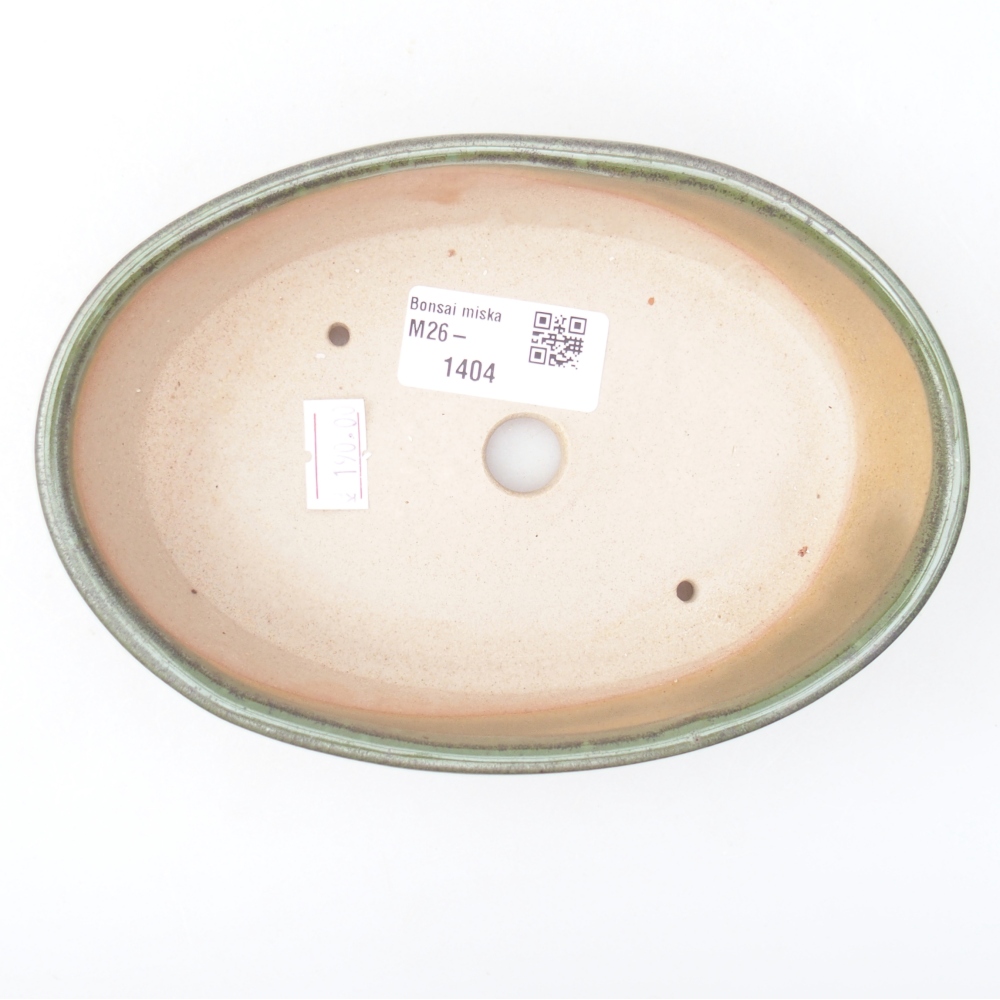 Ceramiczna miska do bonsai 16,5 x 11,5 x 4,5 cm, zielona