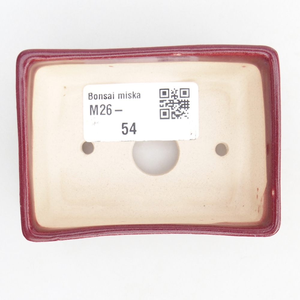 Mini miska do bonsai 8 x 6 x 2,5 cm, bordowa