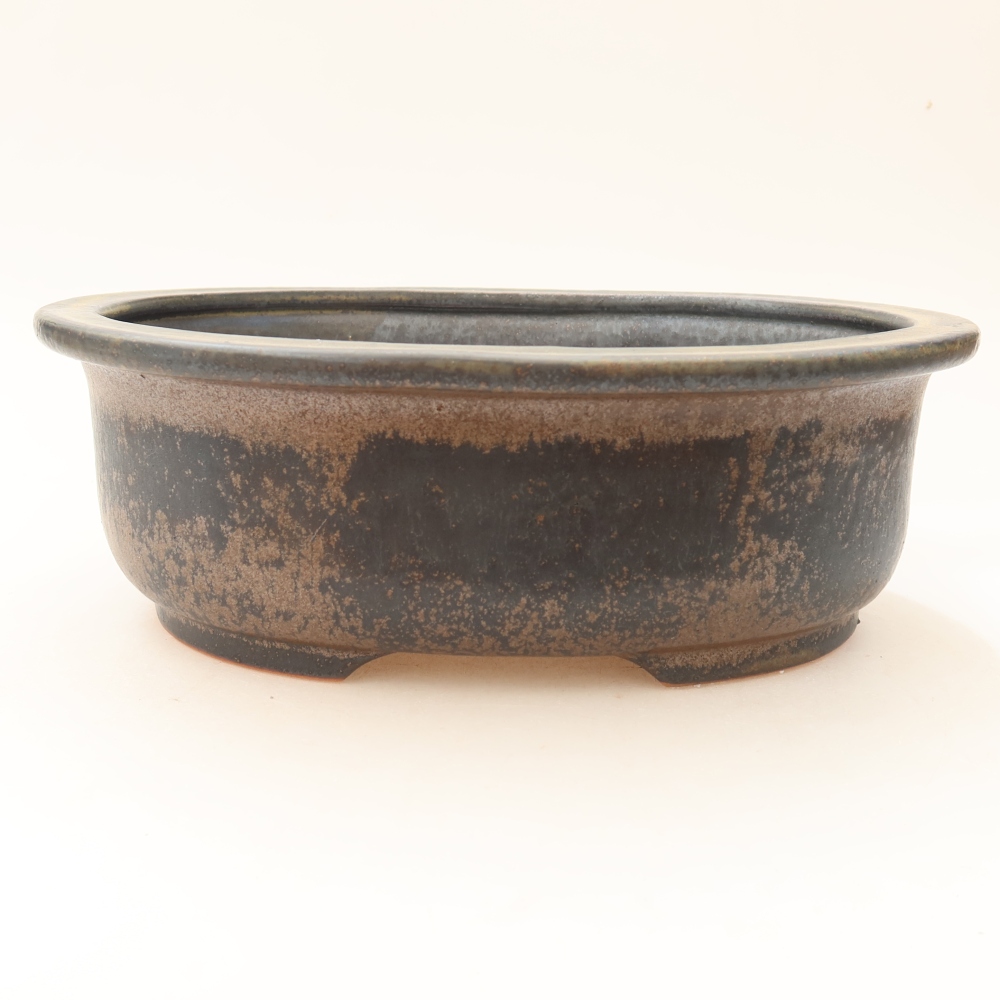 Ceramiczna miska do bonsai 23 x 19 x 8 cm, kolor brązowy
