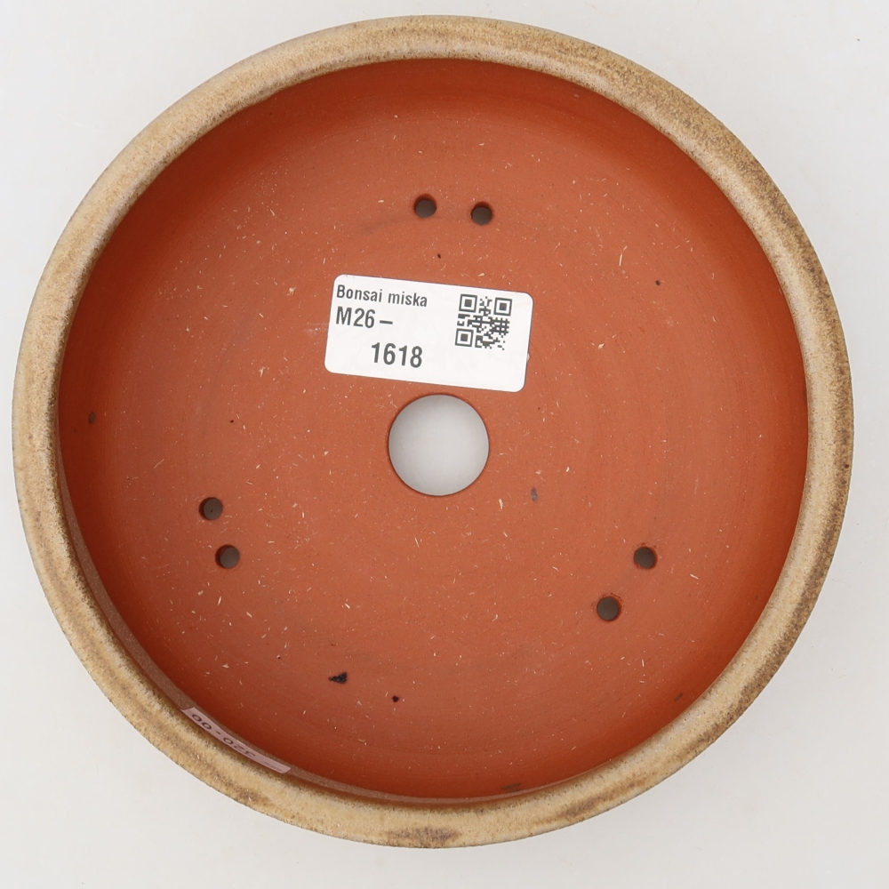 Ceramiczna miska do bonsai 15 x 15 x 4,5 cm, brązowa
