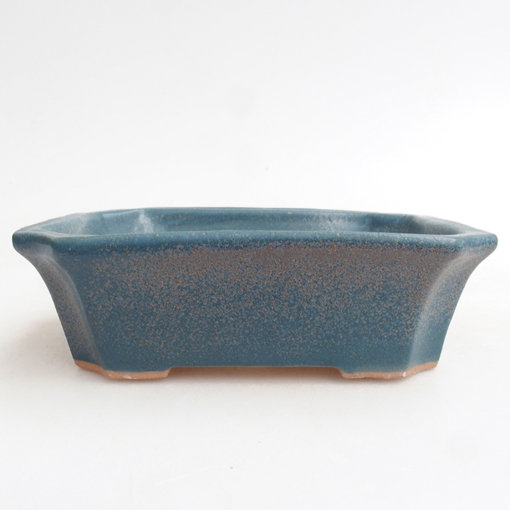 Ceramiczna miska bonsai 13 x 10,5 x 4 cm, kolor niebieski