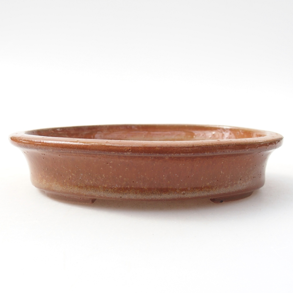 Ceramiczna miska do bonsai 13 x 10,5 x 3 cm, brązowa