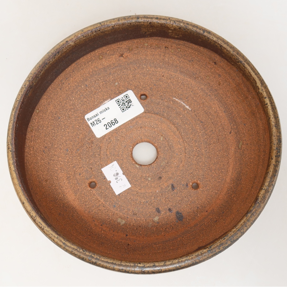 Ceramiczna miska do bonsai 17 x 17 x 5,5 cm, kolor brązowy