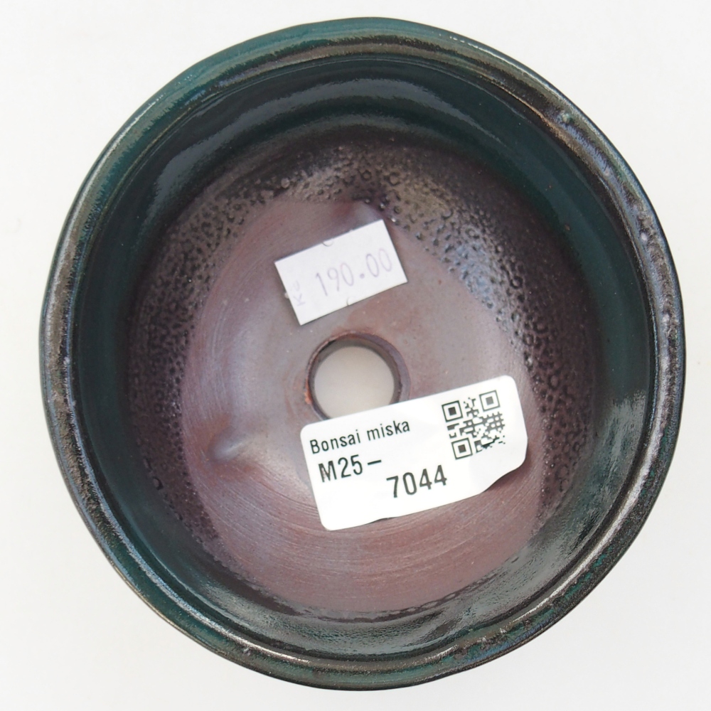 Ceramiczna miska do bonsai 9,5 x 9,5 x 5 cm, zielona