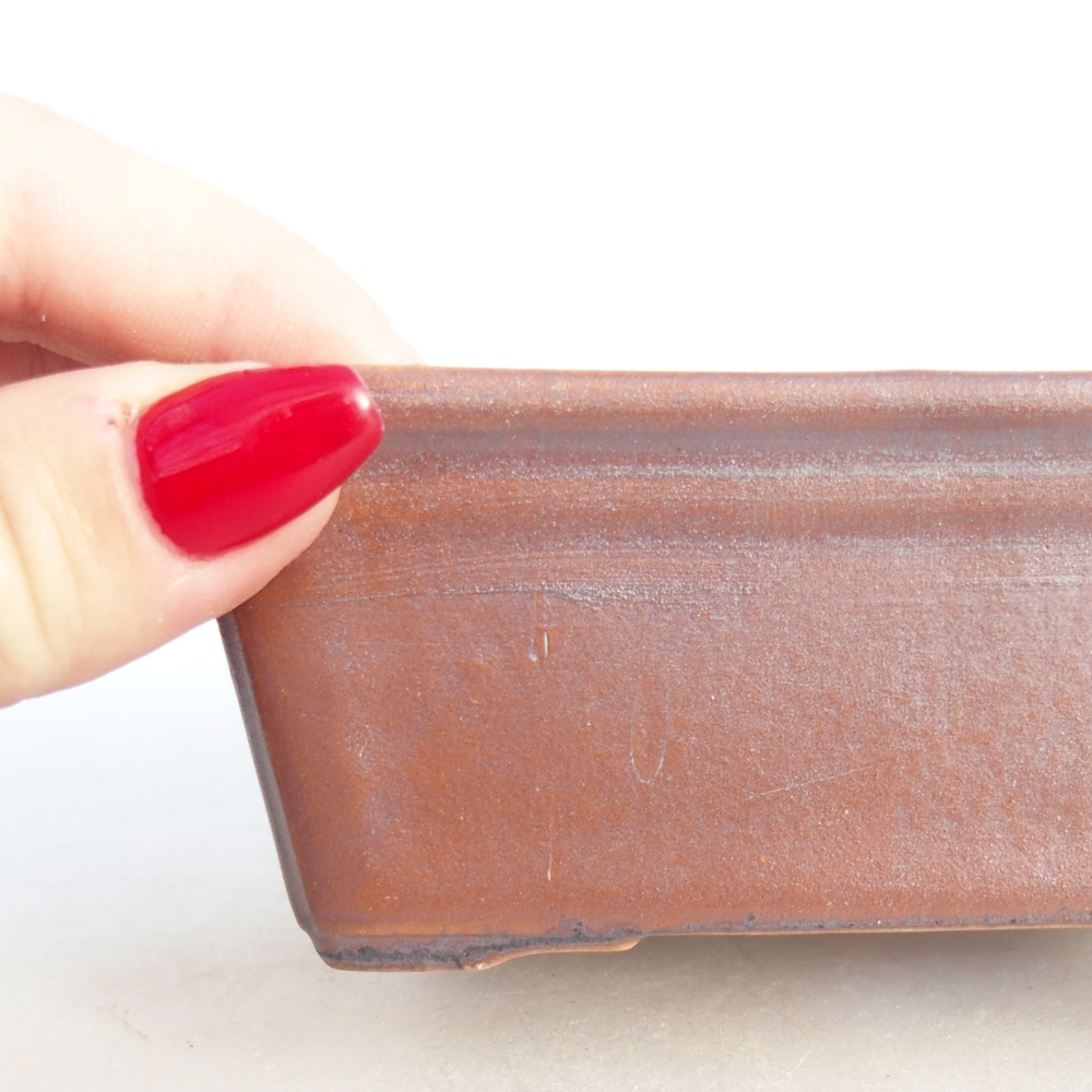 Ceramiczna miska na bonsai 11,5 x 8,5 x 4,5 cm, kolor metaliczny