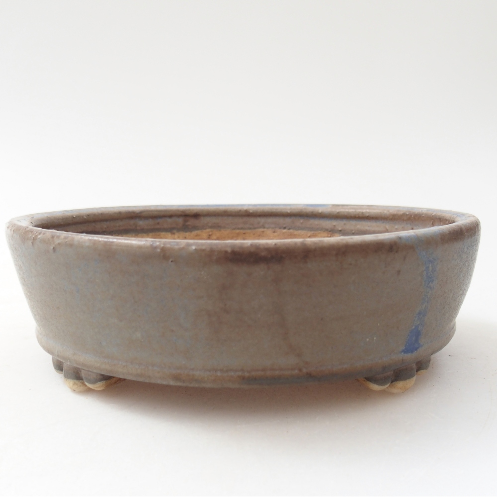 Ceramiczna miska do bonsai 13,5 x 13,5 x 4 cm, kolor niebieski