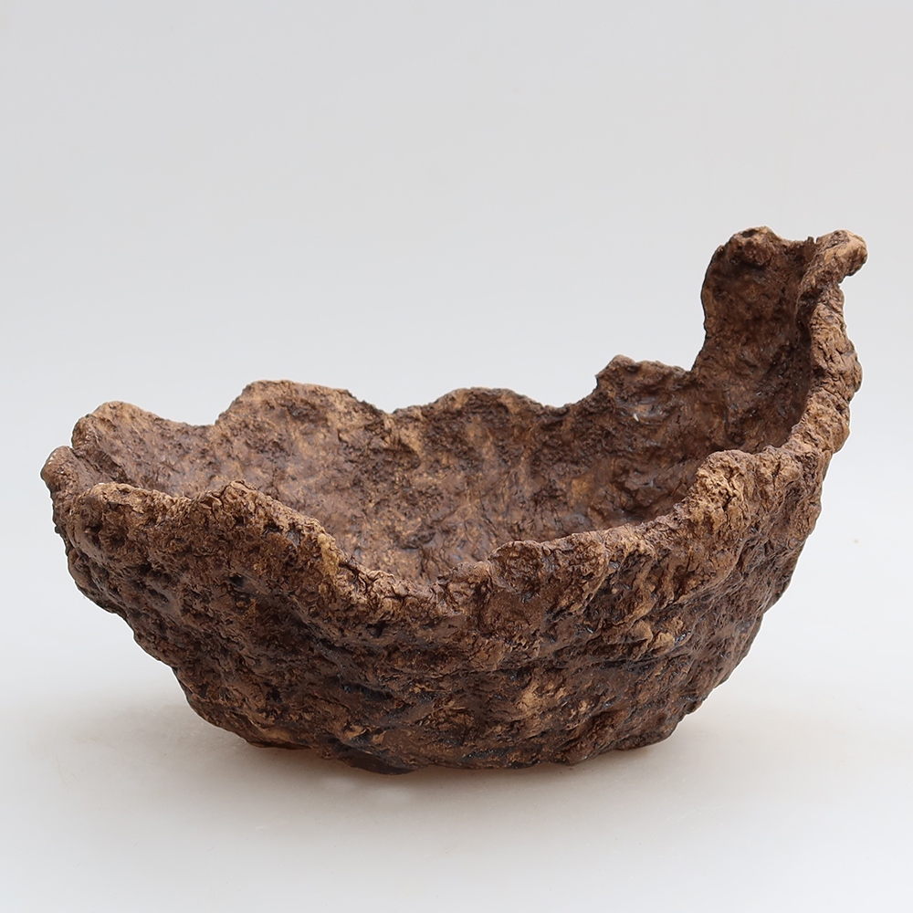 Ceramiczna miska 21 x 20,5 x 16 cm, kolor brązowy