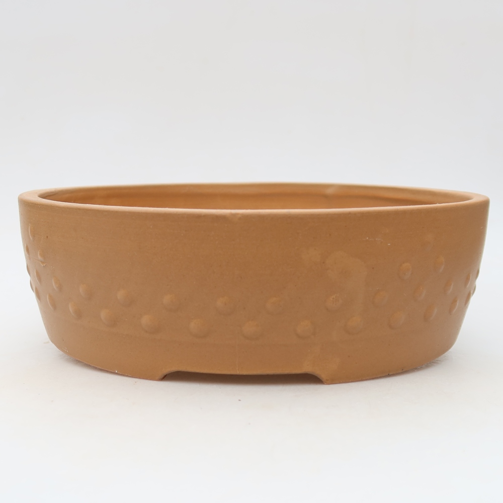 Ceramiczna miska do bonsai 24 x 24 x 7 cm, kolor brązowy