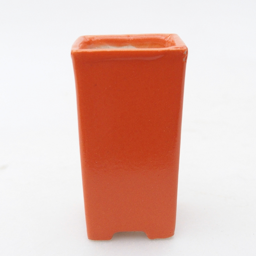 Mini miska do bonsai 3 x 3 x 5,5 cm, pomarańczowa