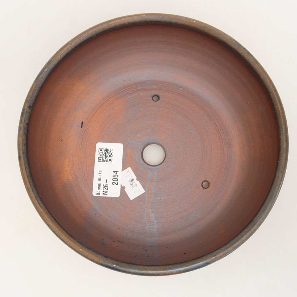 Ceramiczna miska do bonsai 17 x 17 x 5,5 cm, kolor brązowy