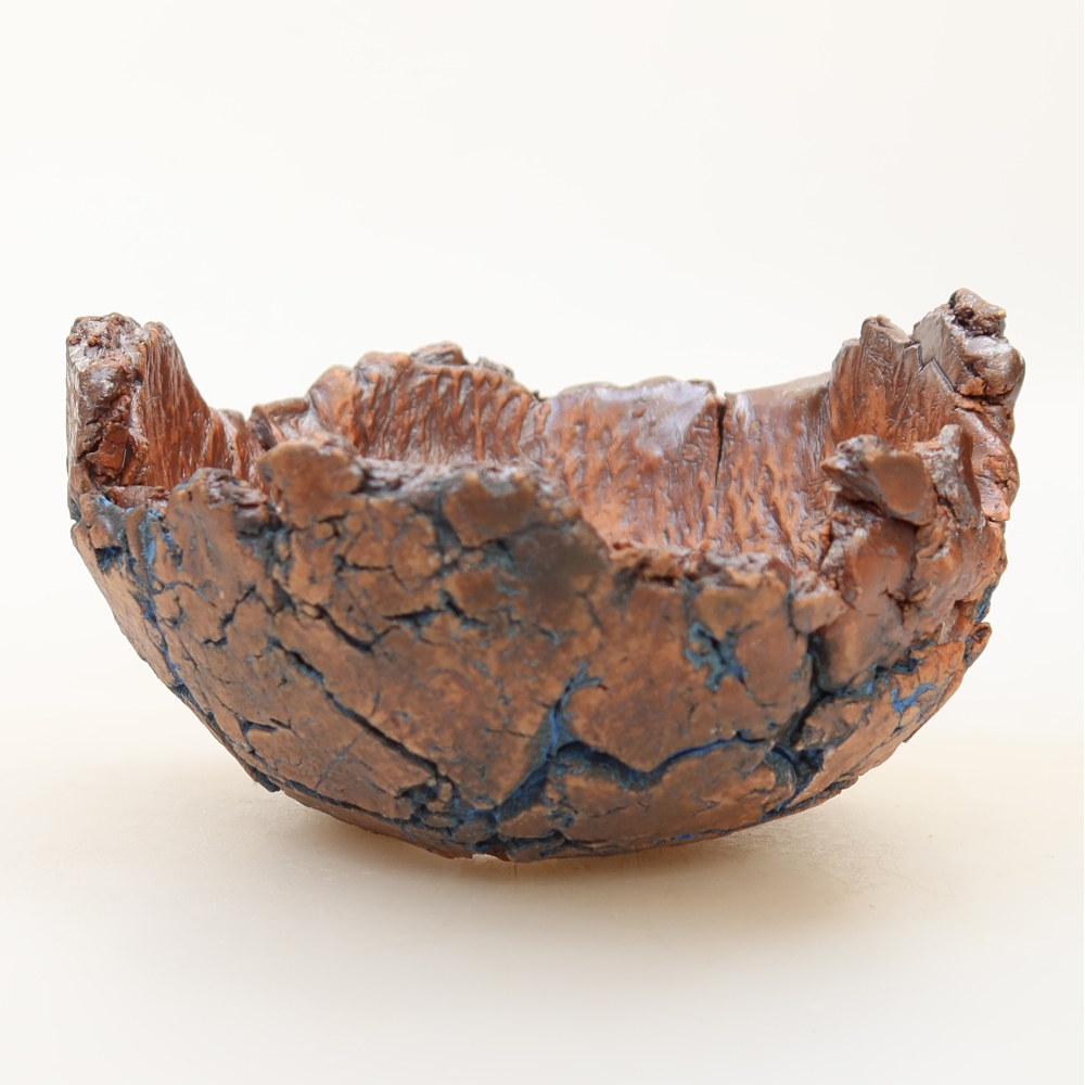 Ceramiczna skorupka 11 x 10,5 x 6,5 cm, kolor niebieski
