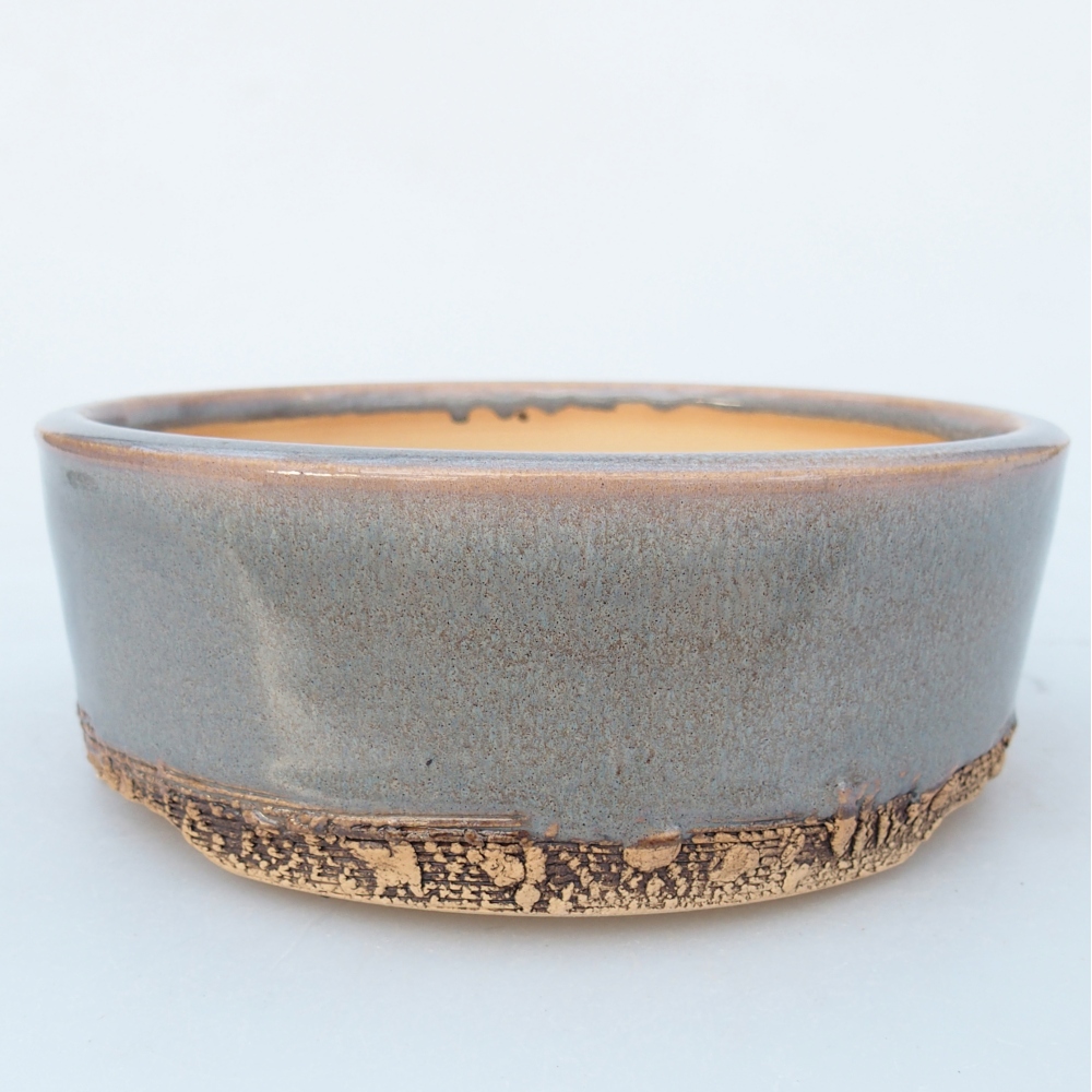 Ceramiczna miska do bonsai 16 x 16 x 5,5 cm, szara