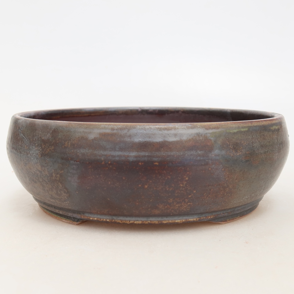 Ceramiczna miska do bonsai 17 x 17 x 5,5 cm, kolor brązowy