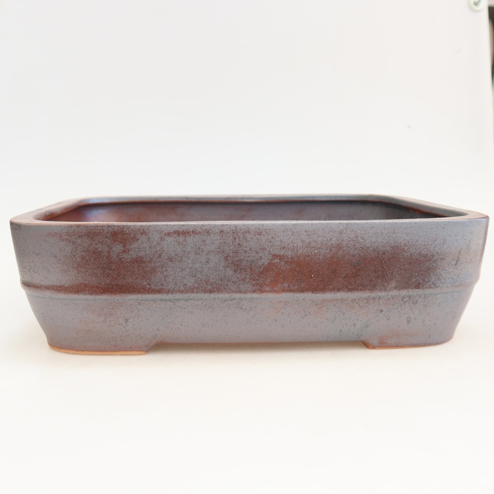 Ceramiczna miska do bonsai 28 x 20,5 x 7,5 cm, kolor metaliczny