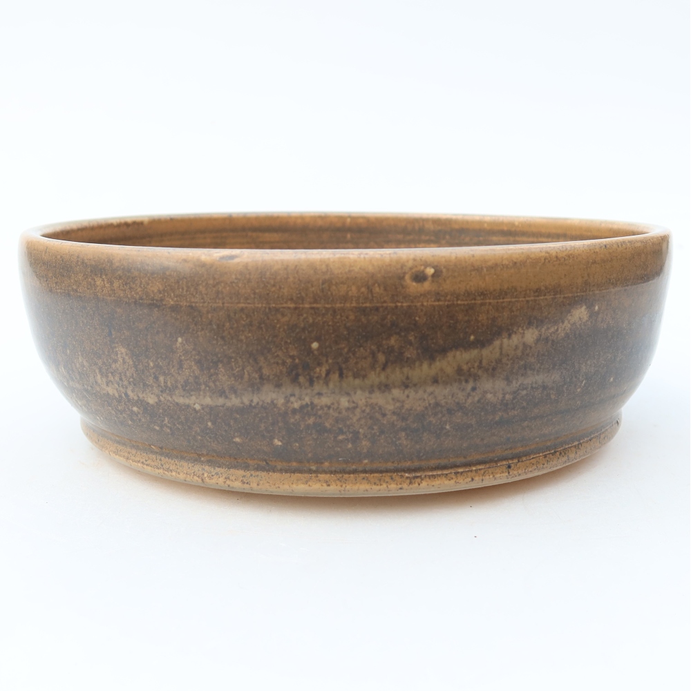 Ceramiczna miska do bonsai 18 x 18 x 6 cm, kolor brązowy
