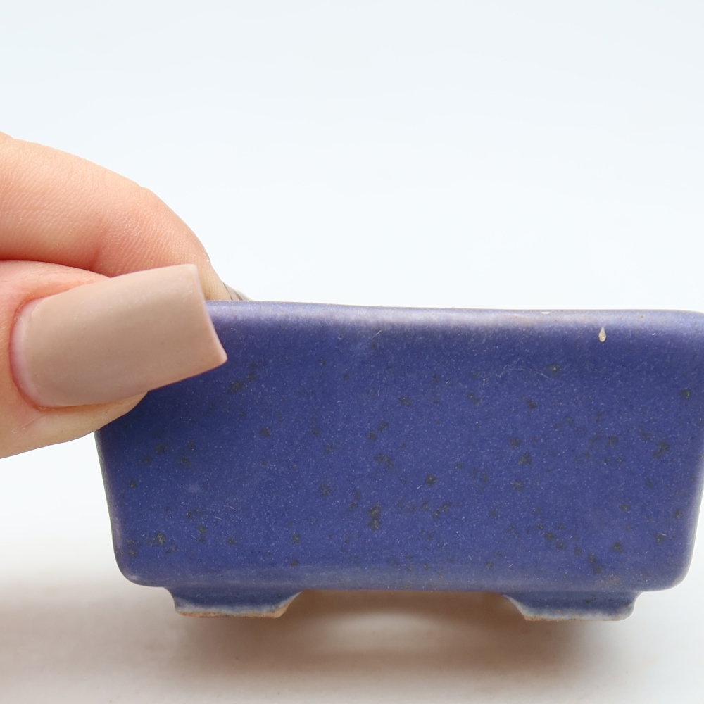Ceramiczna miseczka do bonsai 7 x 7 x 3,5 cm, kolor fioletowy