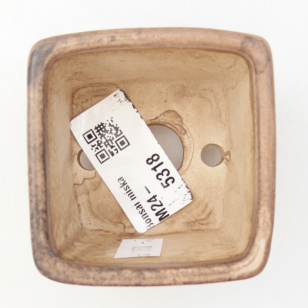 Ceramiczna miska bonsai 6 x 6 x 4,5 cm, kolor różowy