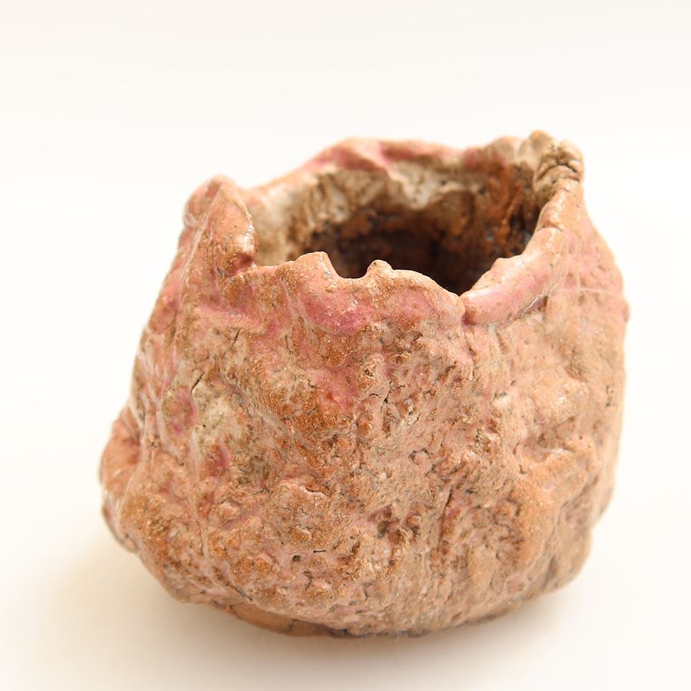 Ceramiczna skorupka  4 x 4 x 6 cm, kolor różowy