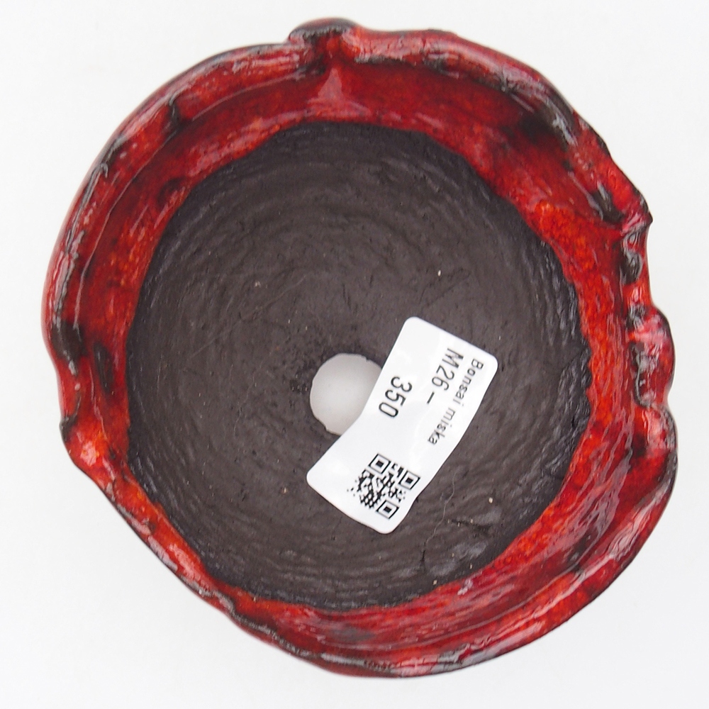 Ceramiczna muszla 10 x 9,5 x 7 cm, kolor czerwony