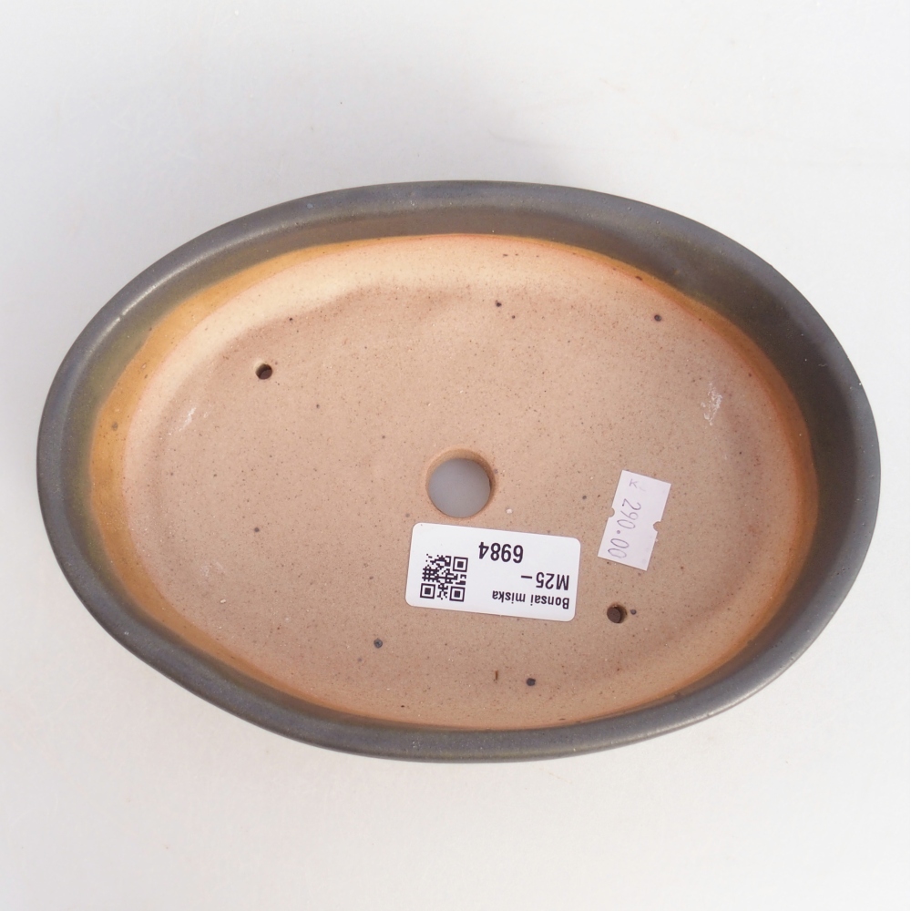 Ceramiczna miska do bonsai 18,5 x 13 x 4,5 cm, szara