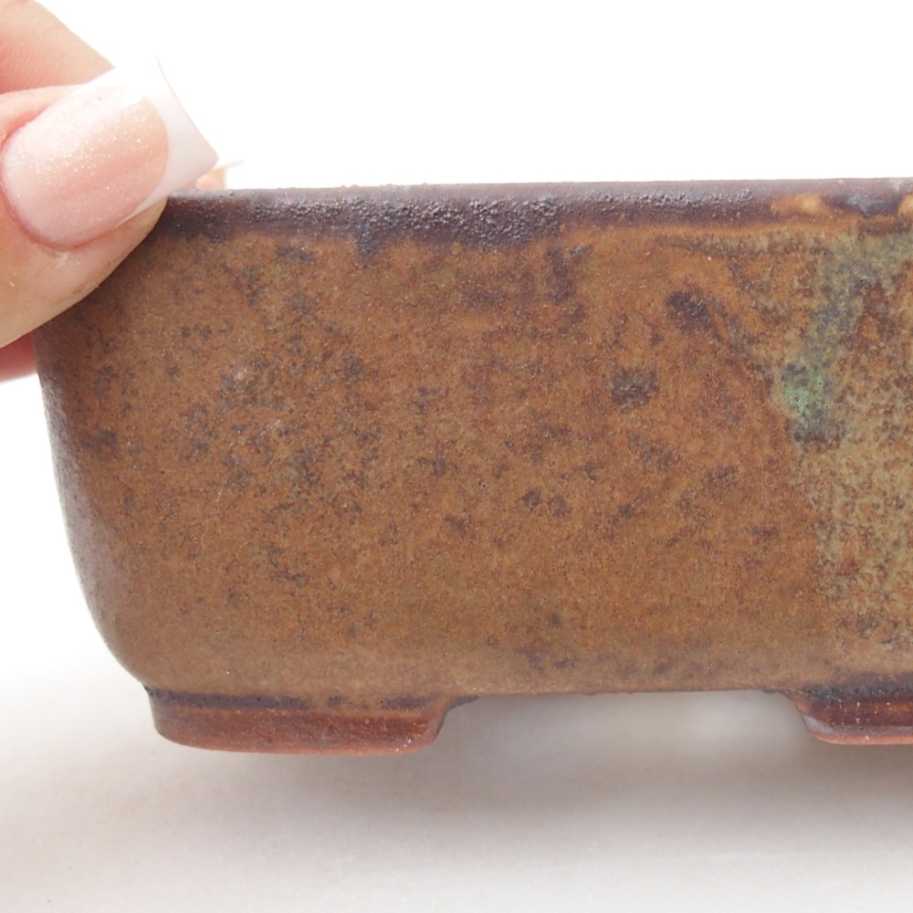 Ceramiczna miska do bonsai 12,5 x 9,5 x 5 cm, brązowa