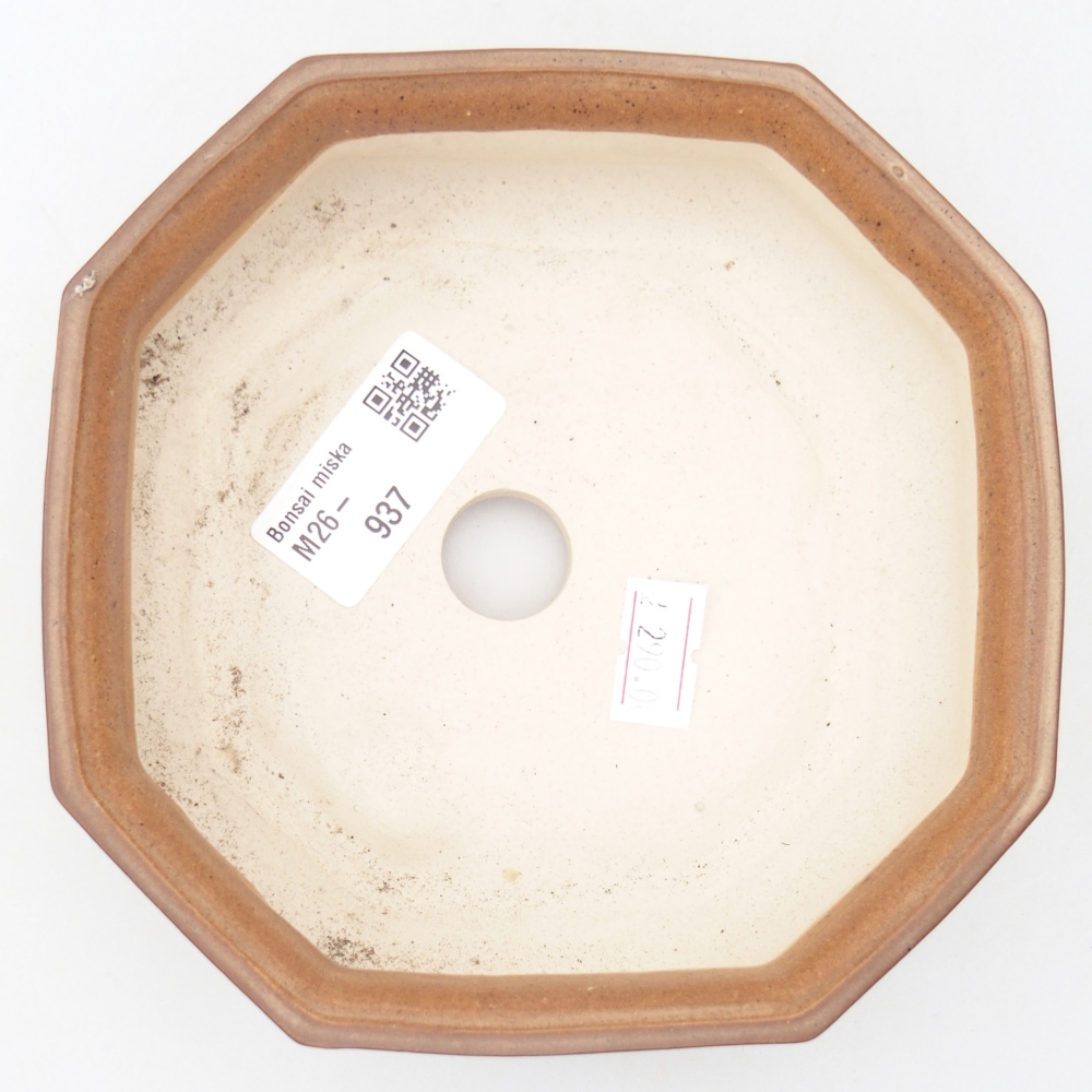 Ceramiczna miska do bonsai 13,5 x 13,5 x 4,5 cm, brązowa