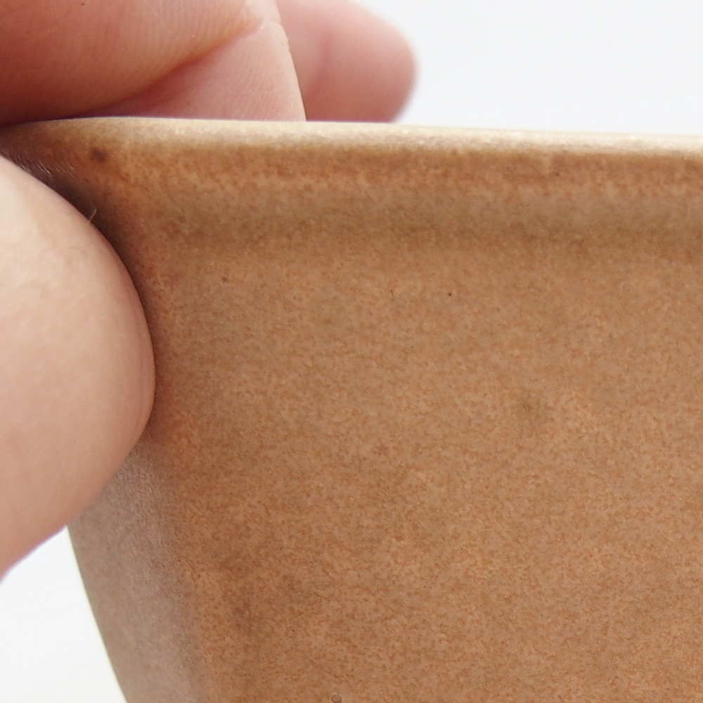 Ceramiczna miska do bonsai 10 x 10 x 6 cm, brązowa