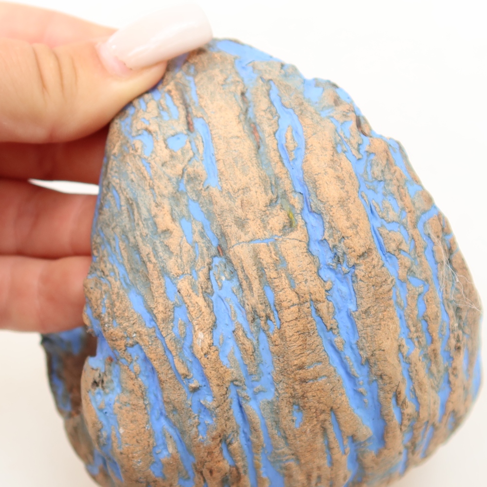 Ceramiczna skorupka  11 x 10 x 11,5 cm, kolor niebieski