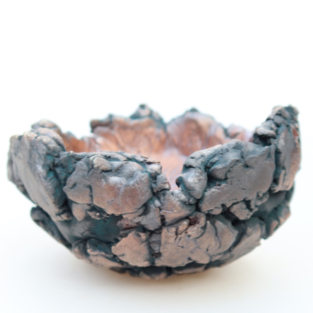 Ceramiczna skorupa  11,5 x 11,5 x 8 cm, kolor zielony