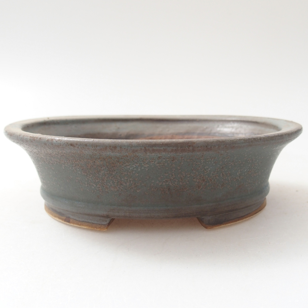Ceramiczna miska do bonsai 14 x 12,5 x 4 cm, kolor niebieski