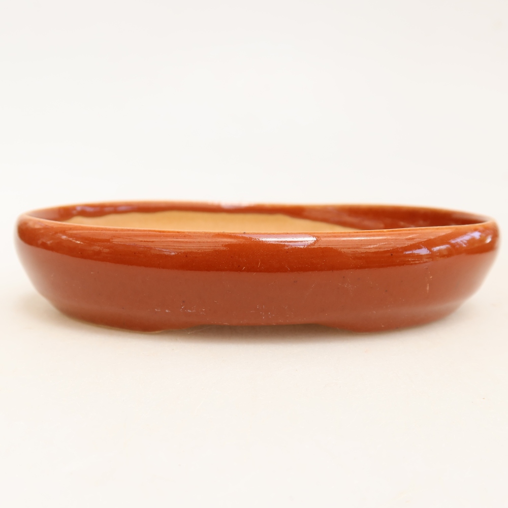 Ceramiczna miska do bonsai 13 x 9,5 x 2,5 cm, kolor brązowy