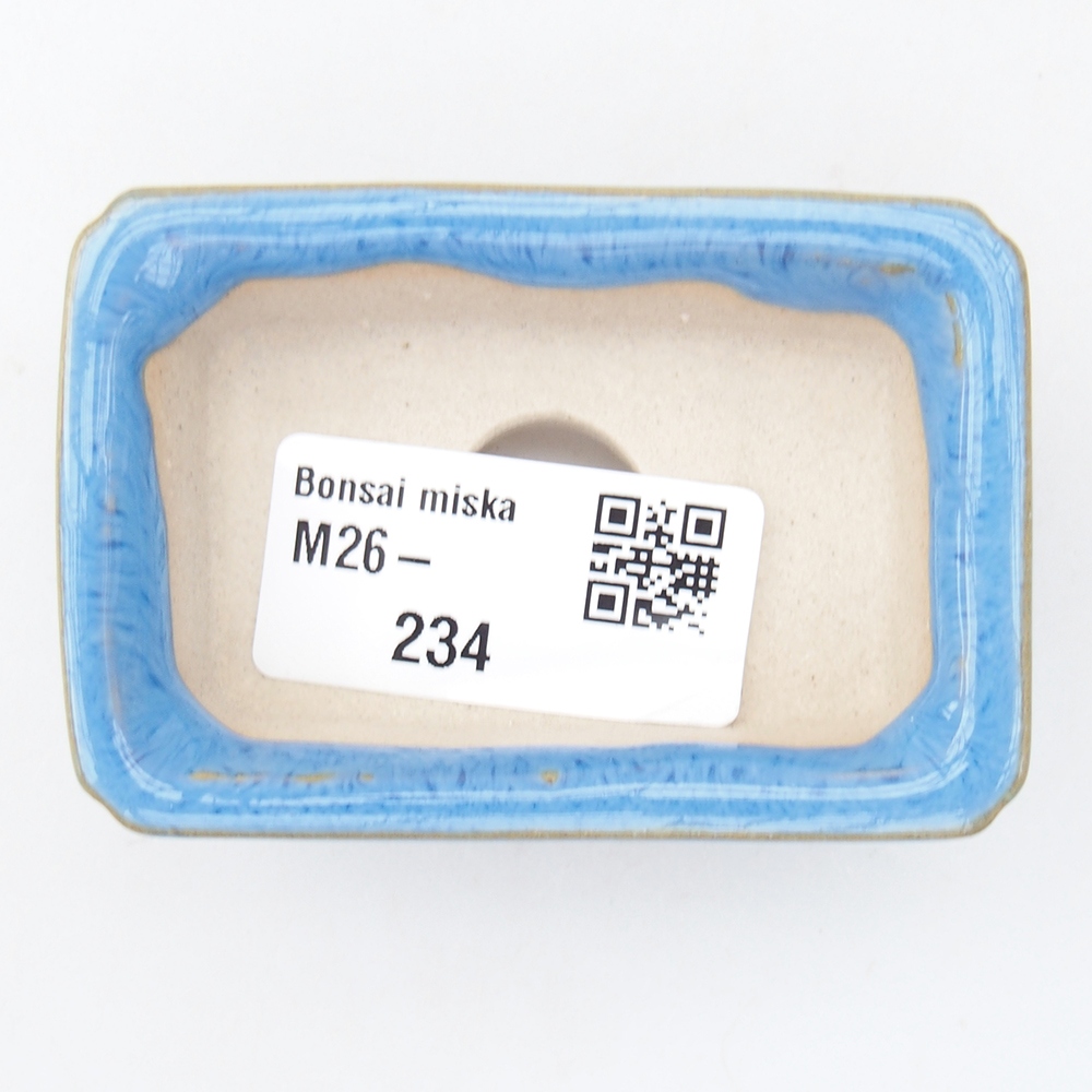 Mini miska do bonsai 7 x 5 x 2 cm, niebieska