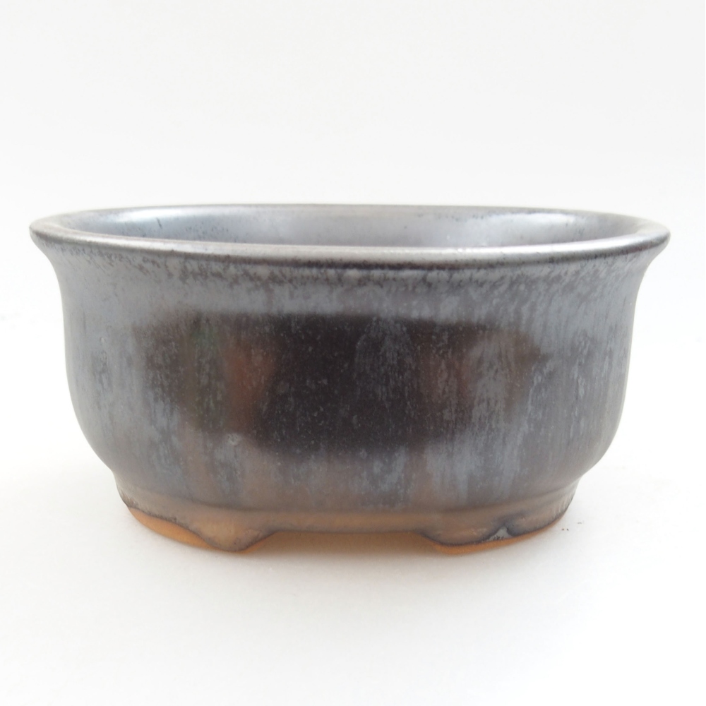 Ceramiczna miska bonsai 12,5 x 10,5 x 5,5 cm, kolor metaliczny