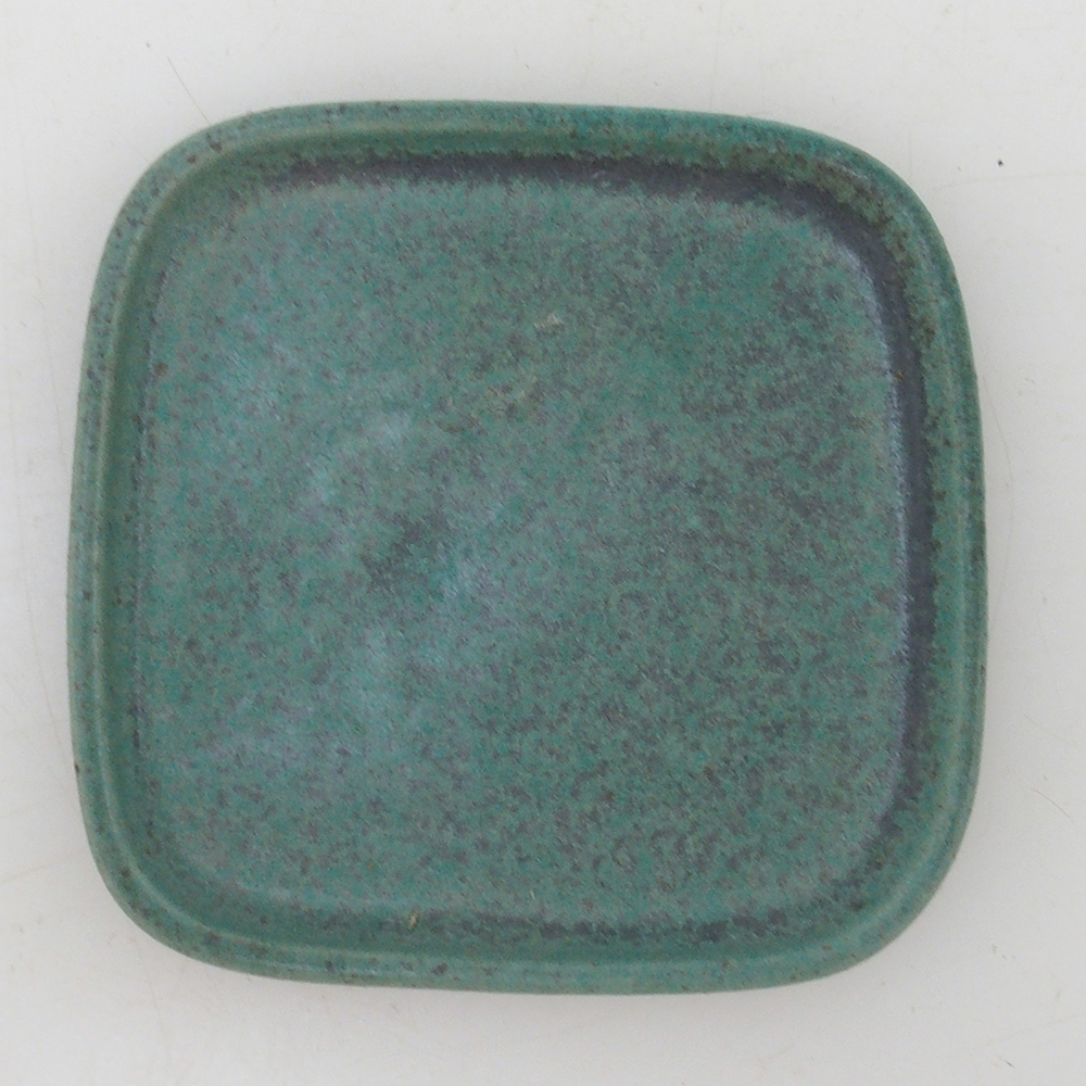 Bonsai bowl kwadratowy 9 x 9 x 1 cm - zielony