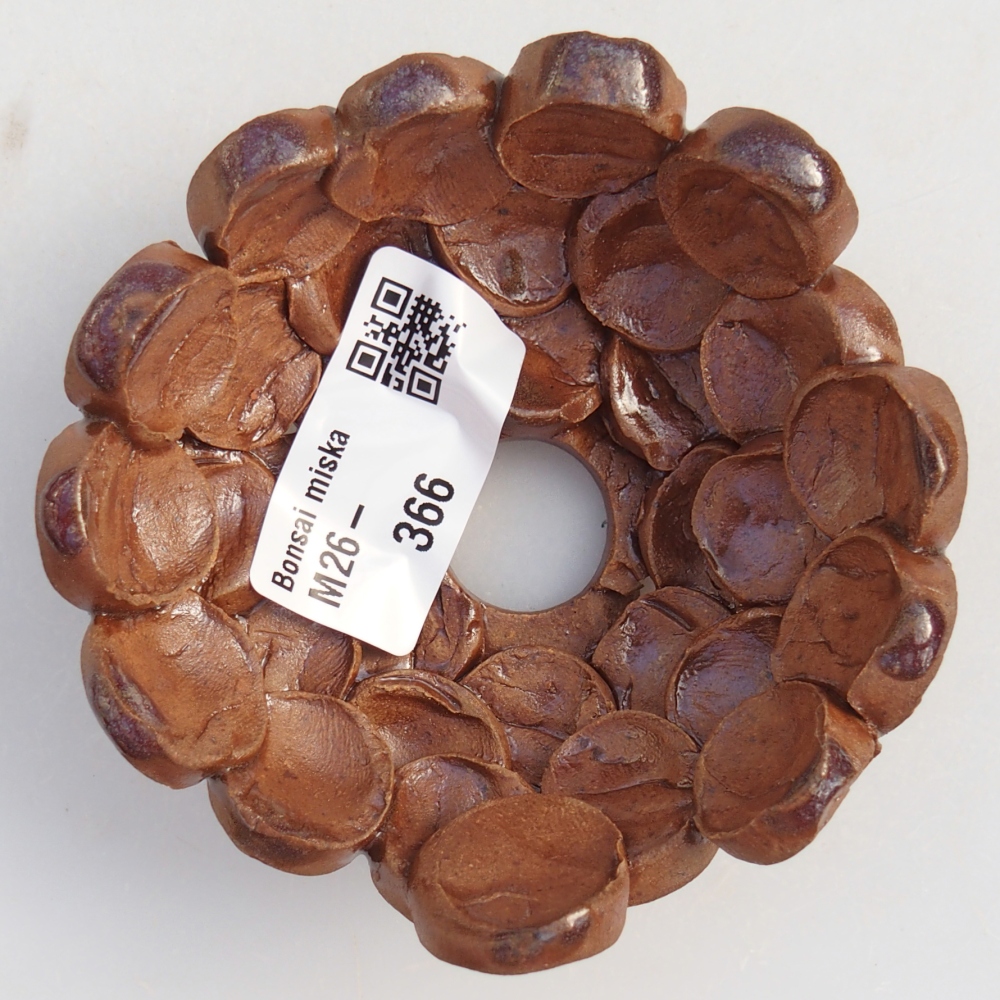 Ceramiczna muszla 8,5 x 8,5 x 4 cm, kolor brązowy