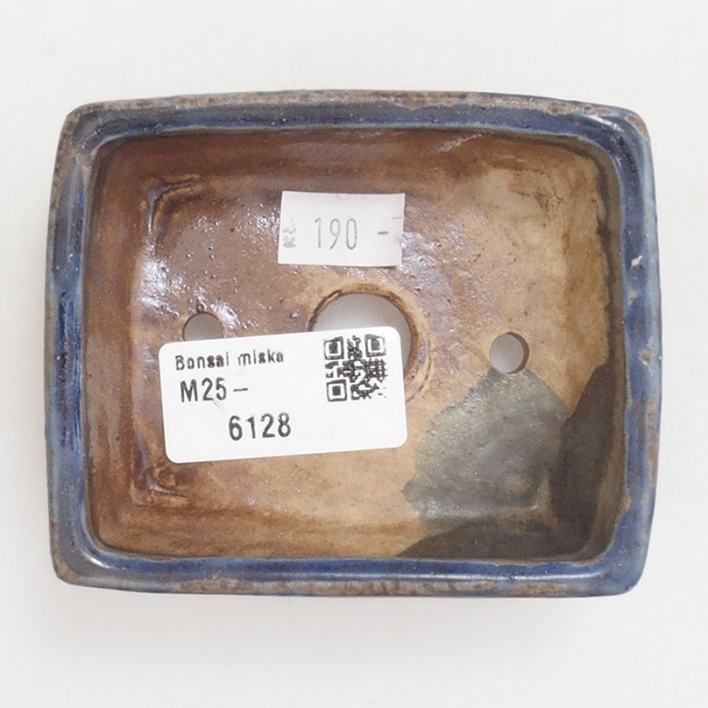 Ceramiczna miska do bonsai 9 x 7,5 x 3,5 cm, kolor niebieski