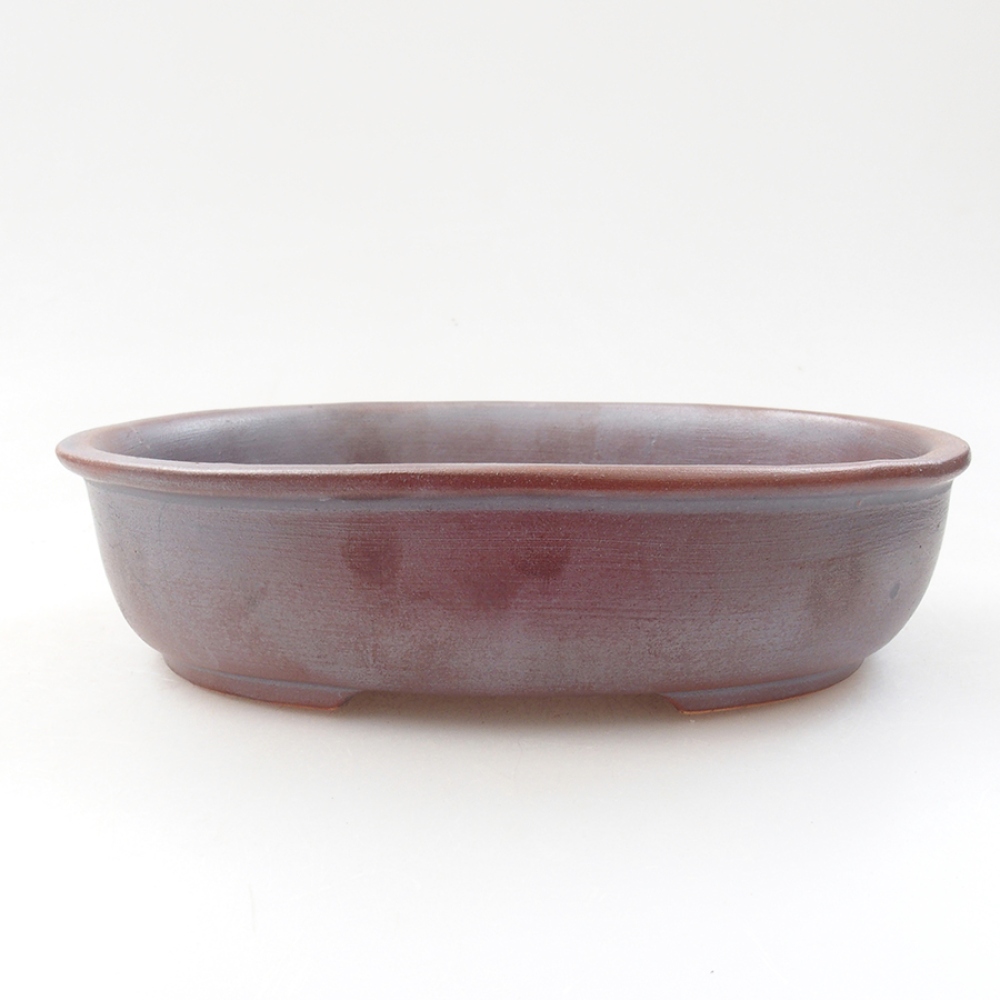 Ceramiczna miska bonsai 18,5 x 14,5 x 5 cm, kolor metaliczny