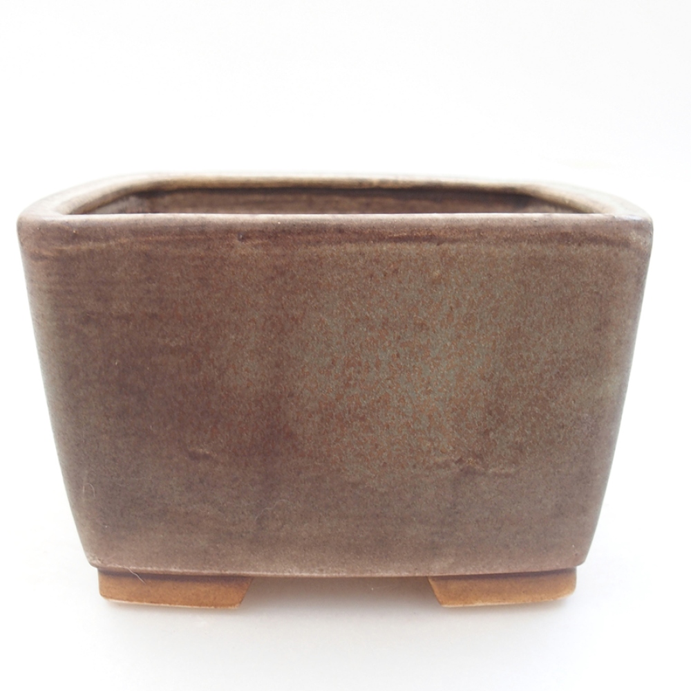 Ceramiczna miska bonsai 13 x 13 x 8 cm, kolor zielony