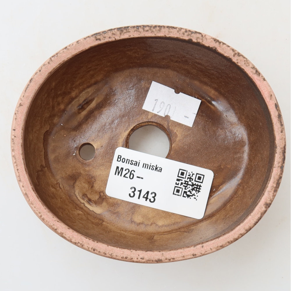 Ceramiczna miska do bonsai 9,5 x 8 x 4 cm, kolor różowy