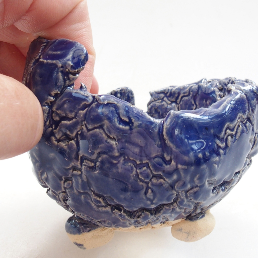 Muszla ceramiczna 7 x 7 x 7 cm, kolor niebieski