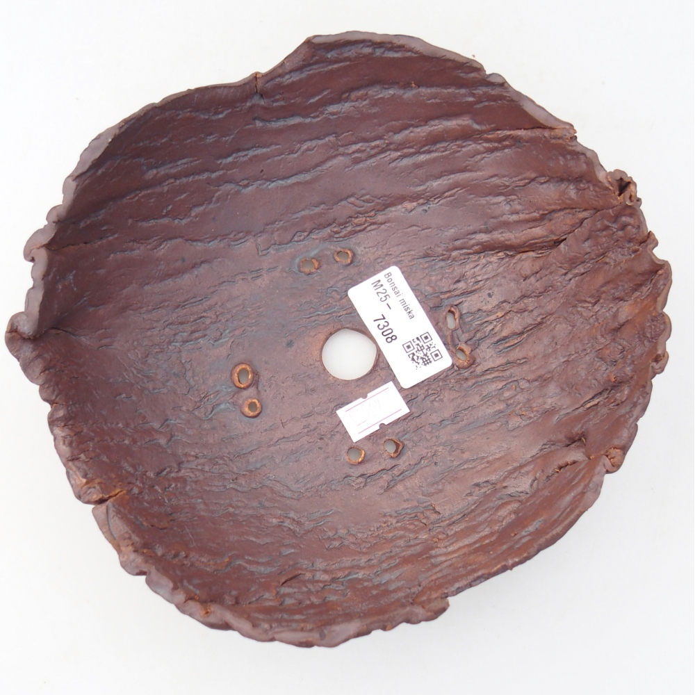 Ceramiczna skorupa 19 x 17 x 7 cm, kolor brązowy