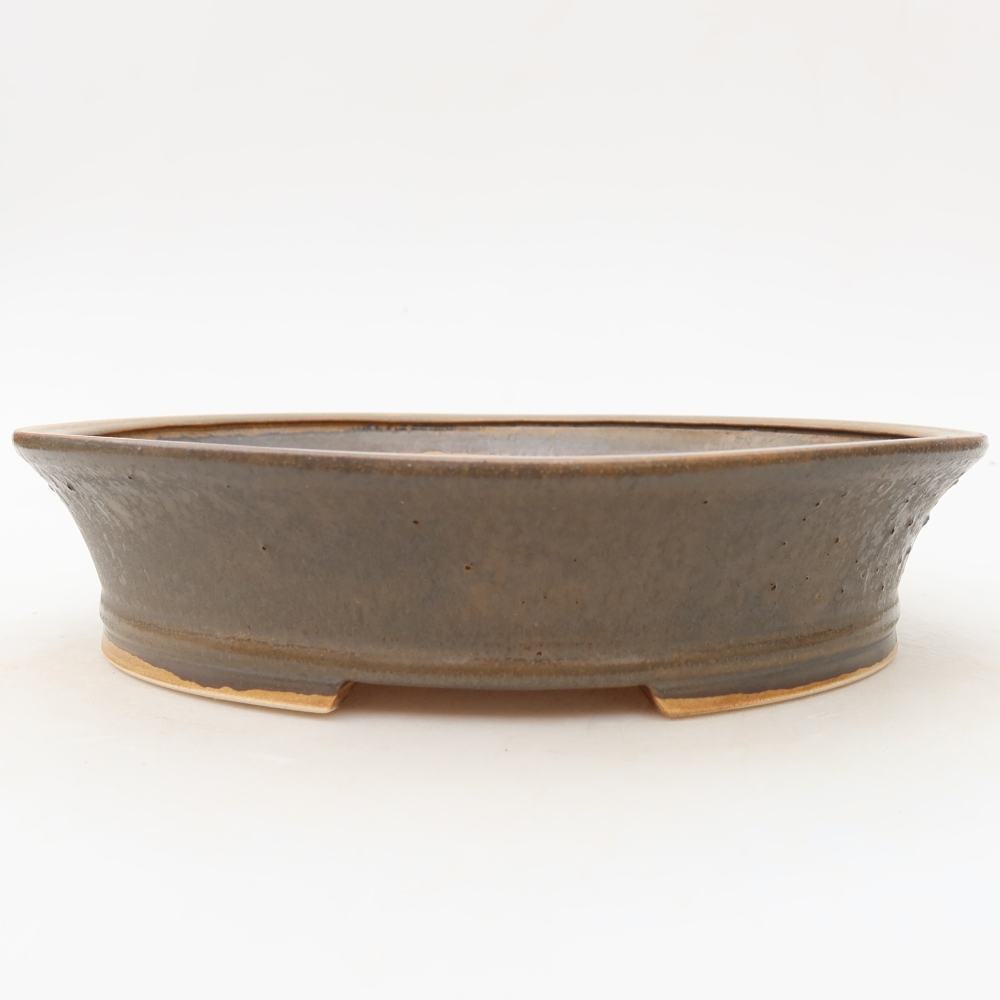 Ceramiczna doniczka do bonsai 24 x 21,5 x 5,5 cm, kolor brązowy