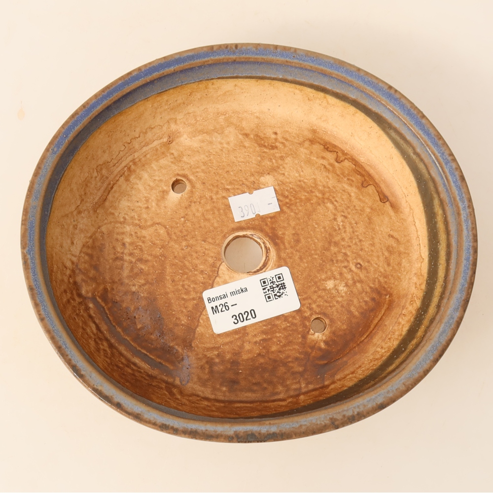 Ceramiczna miska do bonsai 18,5 x 16,5 x 4,5 cm, kolor niebieski