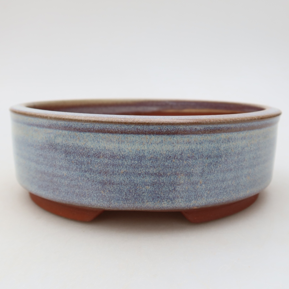 Ceramiczna miska do bonsai 16 x 16 x 5 cm, kolor niebieski
