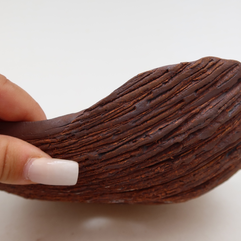 Ceramiczna skorupa  20 x 15,5 x 6 cm, kolor brązowy
