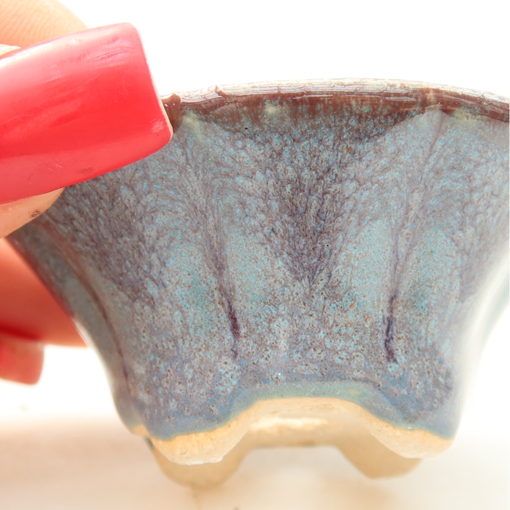 Ceramiczna miseczka do bonsai 5,5 x 5,5 x 2,5 cm, kolor szary