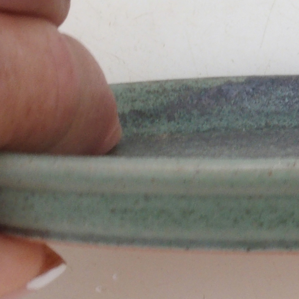 Ceramiczna miska H04 - 10,5 x 8 x 1 cm - zielona